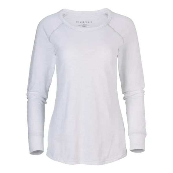 Boxercraft Women's Solid Preppy Patch Long Sleeve T-Shirt... from ASI 84358 S&S Activewear