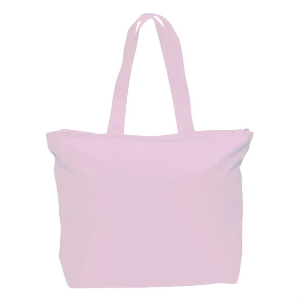 Cotton canvas zippered tote bag plus 1 color silkscreen imprint on... from ASI 37218 Athena Promo (tm)