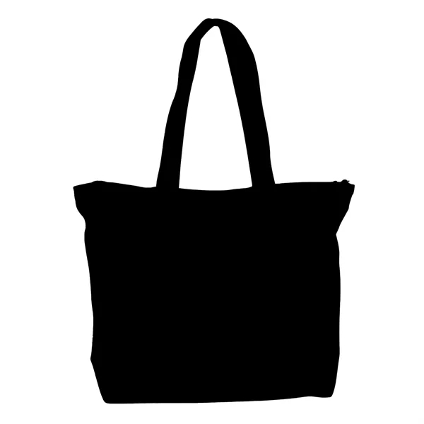 Cotton canvas zippered tote bag plus 1 color silkscreen imprint on... from ASI 37218 Athena Promo (tm)