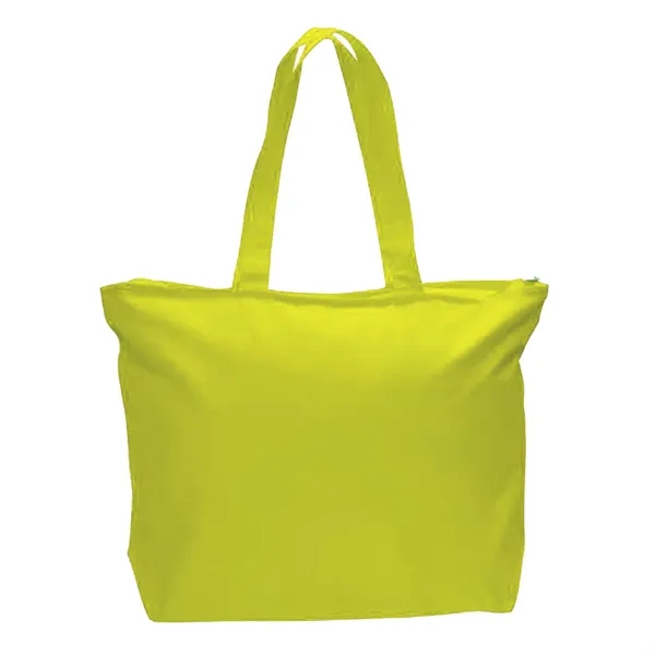 Cotton canvas zippered tote bag plus 1 color silkscreen imprint on... from ASI 37218 Athena Promo (tm)