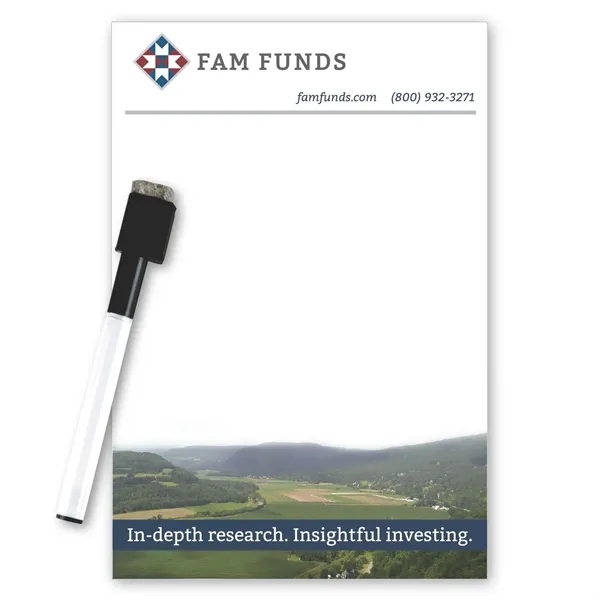 4" x 5 15/16" dry erase memo board with full magnetic... from ASI 68507 The Magnet Group / Magnet LLC™