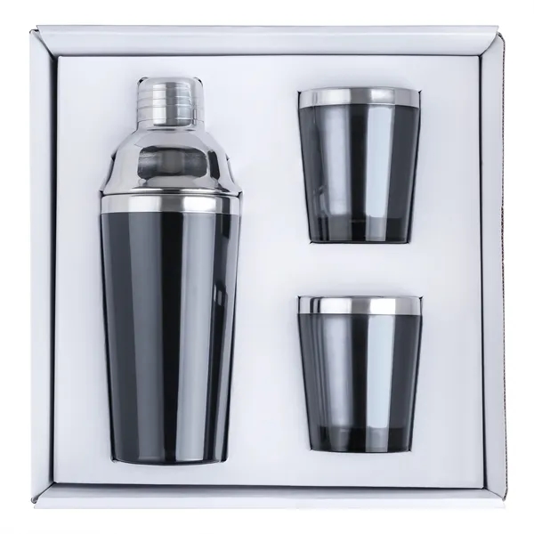 Stainless steel and Acrylic cocktail shaker with matching cocktail tumblers.... from ASI 46755 Cosmo Promos