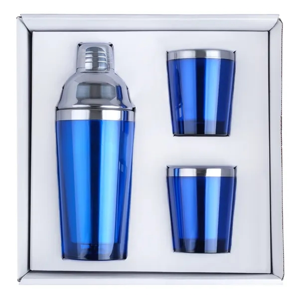 Stainless steel and Acrylic cocktail shaker with matching cocktail tumblers.... from ASI 46755 Cosmo Promos