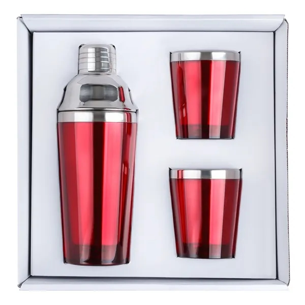 Stainless steel and Acrylic cocktail shaker with matching cocktail tumblers.... from ASI 46755 Cosmo Promos