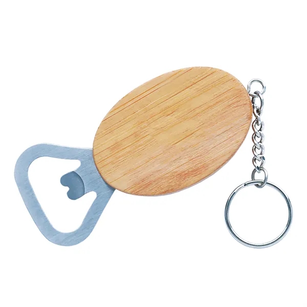 Bamboo bottle opener key chain.... from ASI 46755 Cosmo Promos