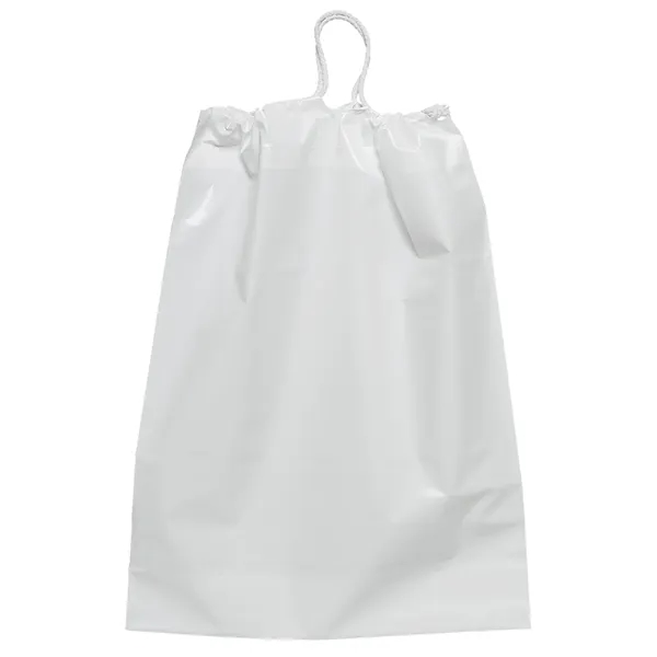 Low-density plastic bag with cotton-draw handles.... from ASI 37940 Bag Makers Inc