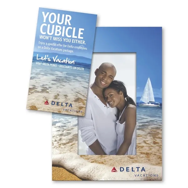 Picture frame magnet with 2" x 3 1/2" punch-out business card... from ASI 68507 The Magnet Group / Magnet LLC™
