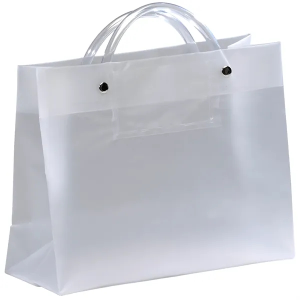 Hi-density frosted plastic bag with a clear card-pocket.... from ASI 37940 Bag Makers Inc