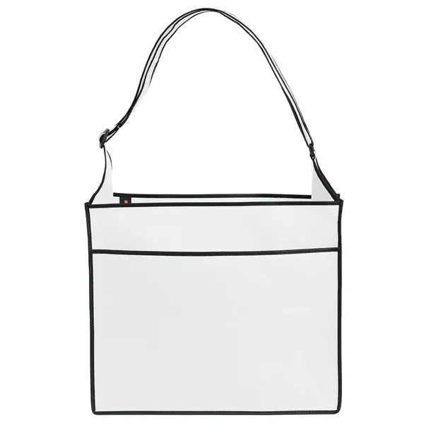 Non-Woven Polypropylene Tote with adjustable shoulder strap and multiple pockets.... from ASI 37940 Bag Makers Inc