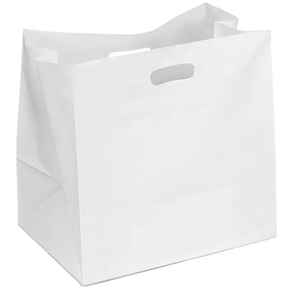 Hi-density plastic bag with a large bottom and side gusset.... from ASI 37940 Bag Makers Inc