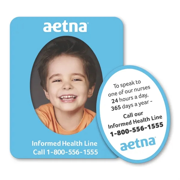 3 3/4" x 3" magnet with oval-shaped, punch-out picture frame and... from ASI 68507 The Magnet Group / Magnet LLC™