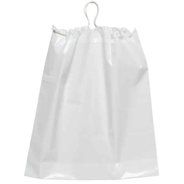 Low-density plastic bag with cotton-draw handles.... from ASI 37940 Bag Makers Inc