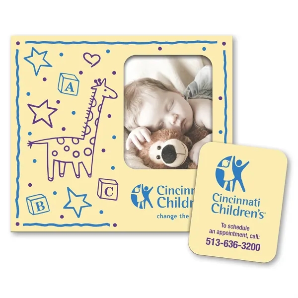 3 7/7" x 4 3/8" magnet with rectangle-shaped, punch-out picture frame... from ASI 68507 The Magnet Group / Magnet LLC™