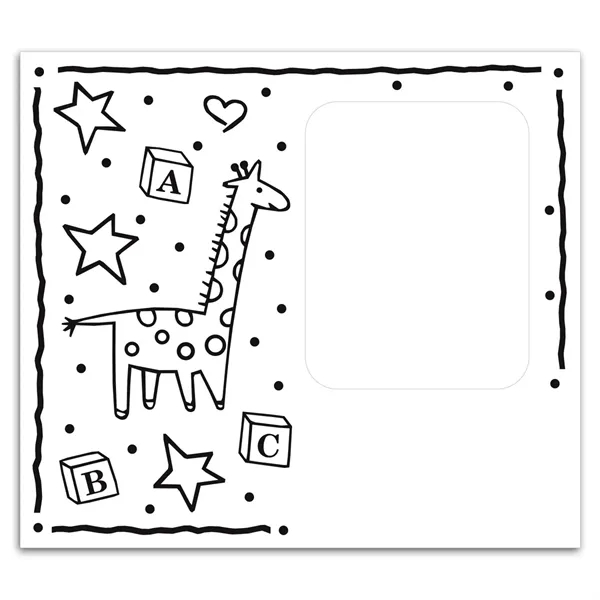 3 7/7" x 4 3/8" magnet with rectangle-shaped, punch-out picture frame... from ASI 68507 The Magnet Group / Magnet LLC™