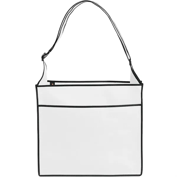 Non-Woven Polypropylene Tote with adjustable shoulder strap and multiple pockets.... from ASI 37940 Bag Makers Inc