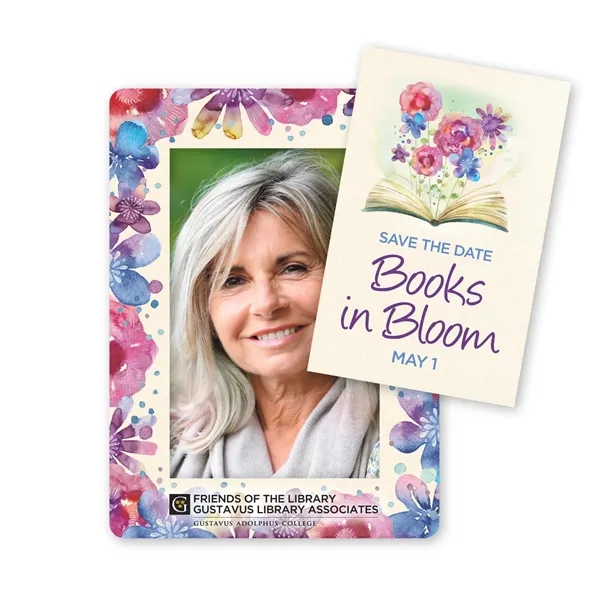 Picture frame magnet with rectangular punch-out center and full color custom... from ASI 68507 The Magnet Group / Magnet LLC™