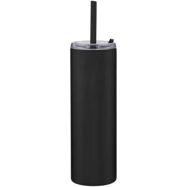16 oz double wall 18/8 stainless steel tumbler with silicone straw... from ASI 51197 ETS Express, LLC