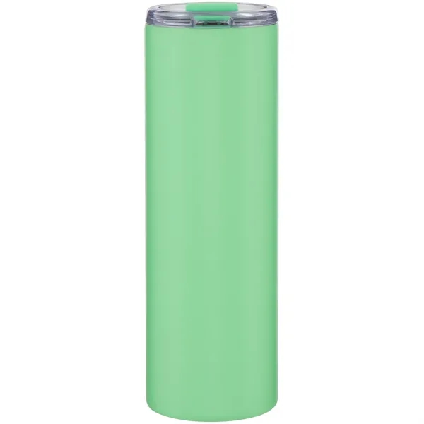 16 oz double wall 18/8 stainless steel tumbler with silicone straw... from ASI 51197 ETS Express, LLC