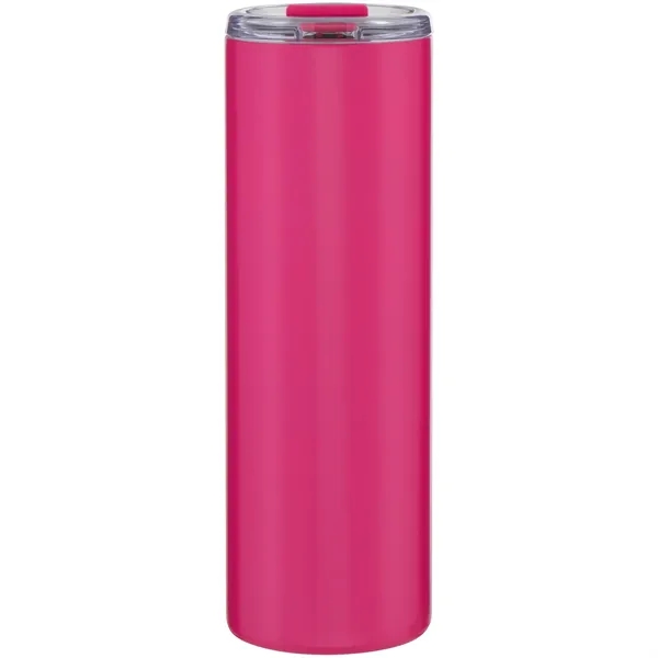 16 oz double wall 18/8 stainless steel tumbler with silicone straw... from ASI 51197 ETS Express, LLC