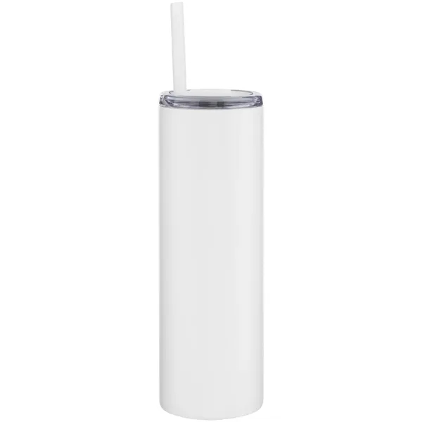 16 oz double wall 18/8 stainless steel tumbler with silicone straw... from ASI 51197 ETS Express, LLC