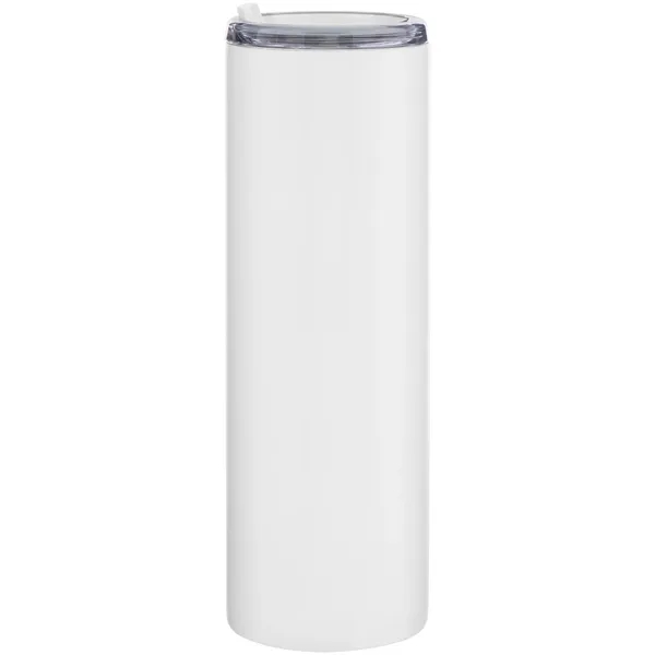 16 oz double wall 18/8 stainless steel tumbler with silicone straw... from ASI 51197 ETS Express, LLC