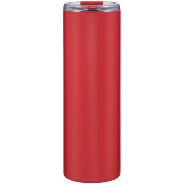16 oz double wall 18/8 stainless steel tumbler with silicone straw... from ASI 51197 ETS Express, LLC