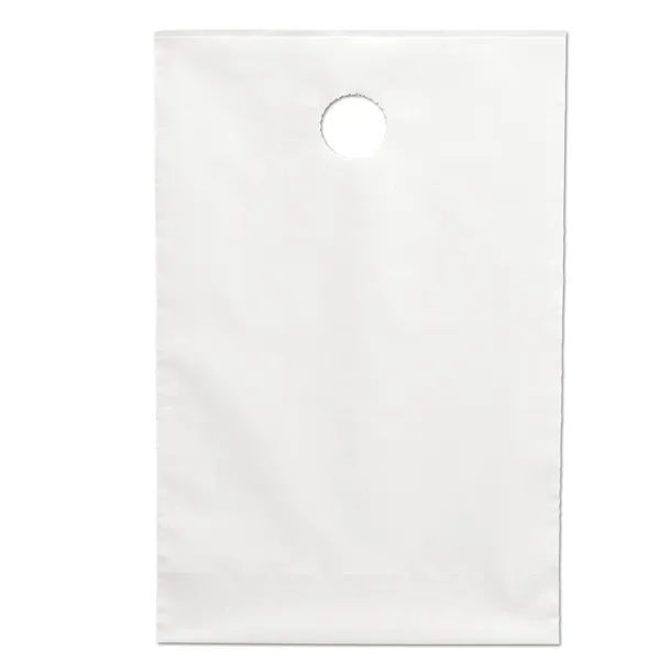 3.0 mil. plastic bag with 1 1/2" diameter hole can hang... from ASI 37940 Bag Makers Inc
