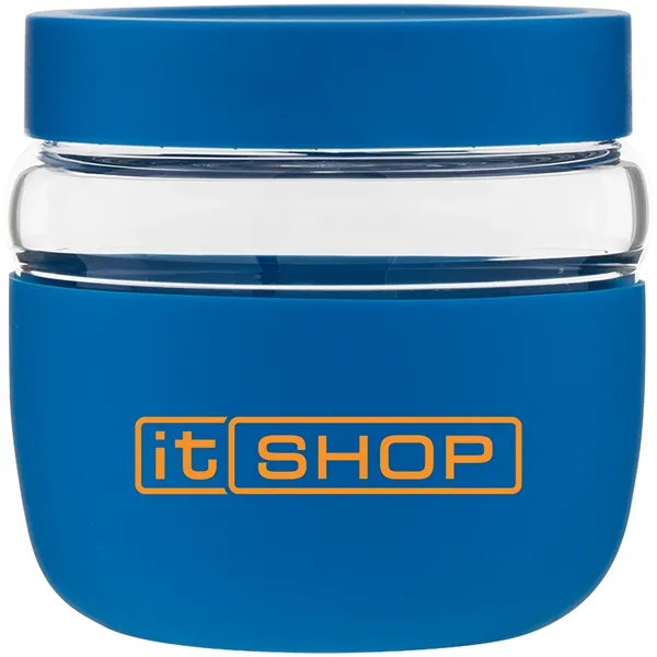 22 oz single wall glass container with threaded lid and silicone... from ASI 51197 ETS Express, LLC