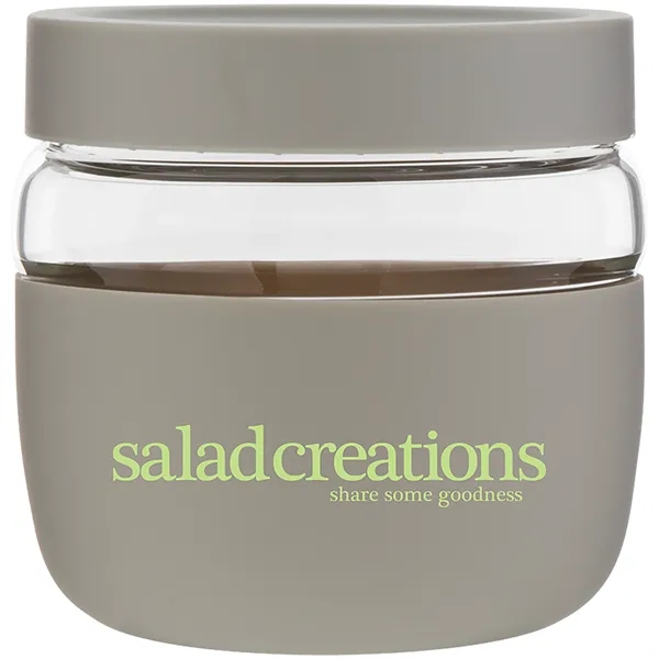 22 oz single wall glass container with threaded lid and silicone... from ASI 51197 ETS Express, LLC