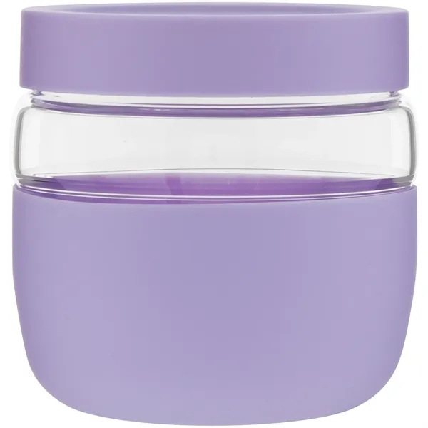 22 oz single wall glass container with threaded lid and silicone... from ASI 51197 ETS Express, LLC