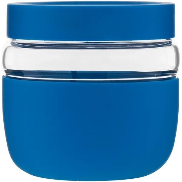 22 oz single wall glass container with threaded lid and silicone... from ASI 51197 ETS Express, LLC
