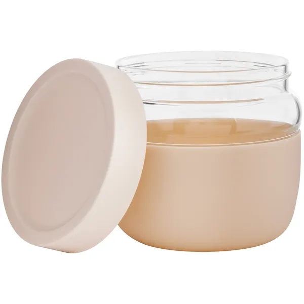 22 oz single wall glass container with threaded lid and silicone... from ASI 51197 ETS Express, LLC
