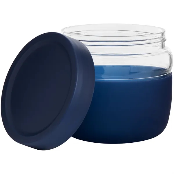 22 oz single wall glass container with threaded lid and silicone... from ASI 51197 ETS Express, LLC