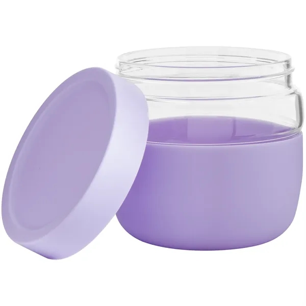 22 oz single wall glass container with threaded lid and silicone... from ASI 51197 ETS Express, LLC