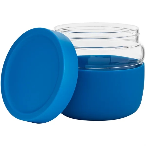 22 oz single wall glass container with threaded lid and silicone... from ASI 51197 ETS Express, LLC