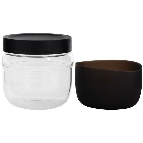 22 oz single wall glass container with threaded lid and silicone... from ASI 51197 ETS Express, LLC