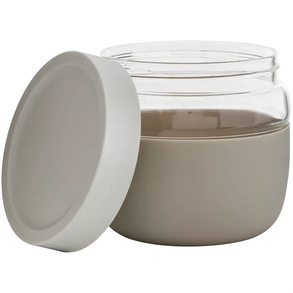 22 oz single wall glass container with threaded lid and silicone... from ASI 51197 ETS Express, LLC