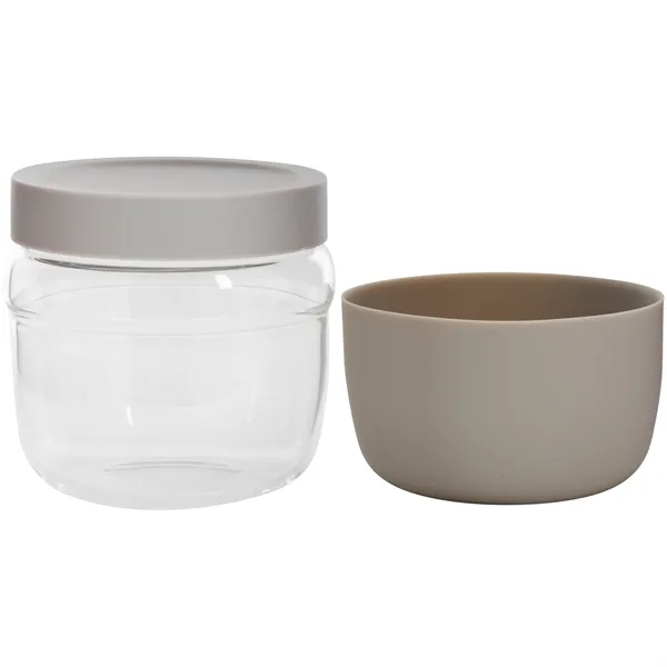 22 oz single wall glass container with threaded lid and silicone... from ASI 51197 ETS Express, LLC