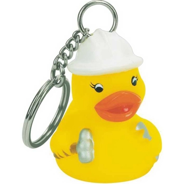 Rubber Construction Worker Duck Key Chain.... from ASI 57705 Goodview Industries Co Inc