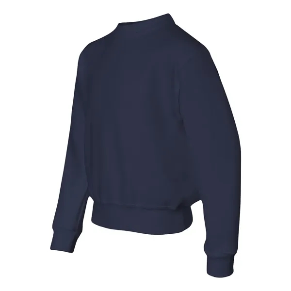 Youth 8.0 oz. 50% polyester/50% cotton crew neck sweatshirt. Blank product.... from ASI 84358 S&S Activewear