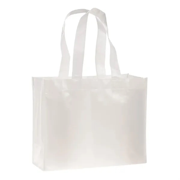 Polypropylene laminated tote bag plus 1 color silkscreen imprint on 1... from ASI 37218 Athena Promo (tm)