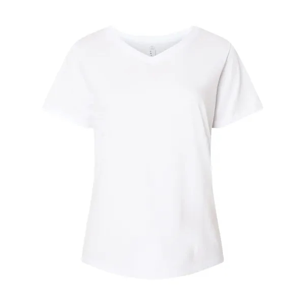 LAT Curvy Collection Women's Fine Jersey V-Neck Tee... from ASI 84358 S&S Activewear