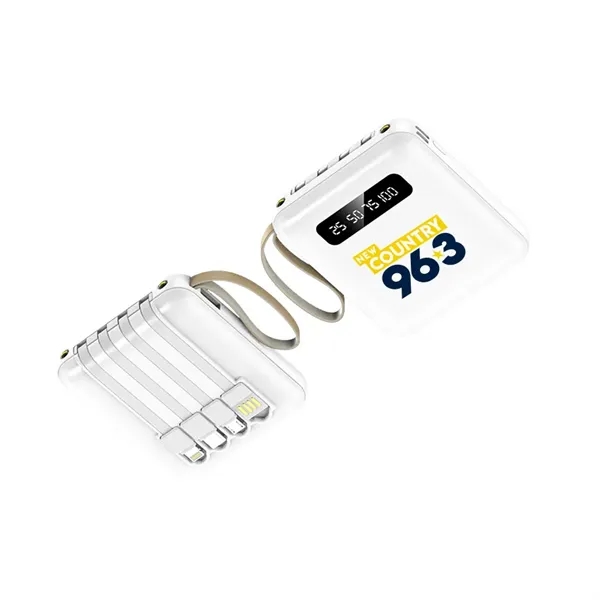 5,000 mAh power bank with built-in cables and LED display. Features... from ASI 68190 Lungsal / Lungsal