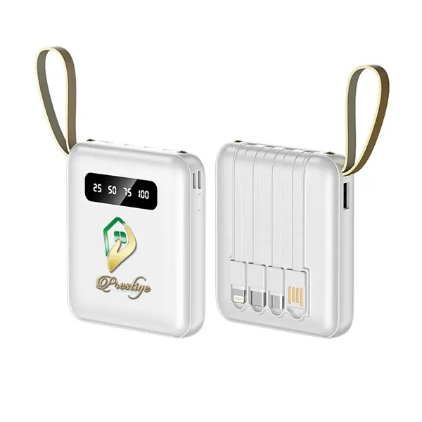 5,000 mAh power bank with built-in cables and LED display. Features... from ASI 68190 Lungsal / Lungsal