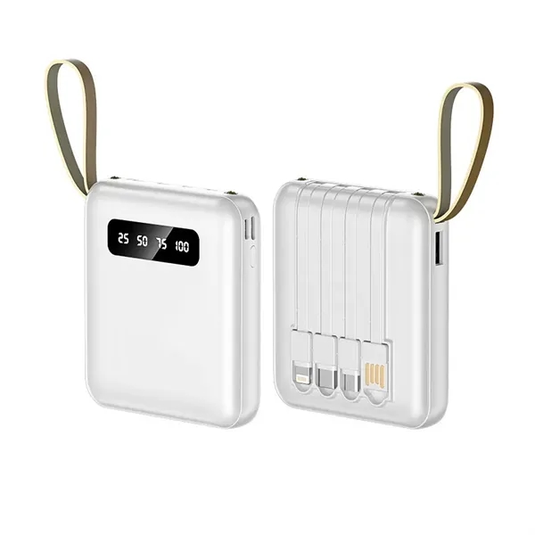 5,000 mAh power bank with built-in cables and LED display. Features... from ASI 68190 Lungsal / Lungsal