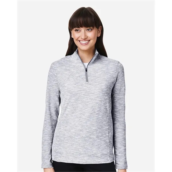 North End Women's Eclipse Jacquard Quarter-Zip Pullover... from ASI 84358 S&S Activewear