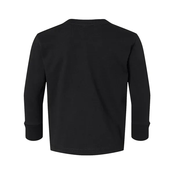 Long sleeve cotton jersey tee for toddlers with rib crew neck... from ASI 84358 S&S Activewear