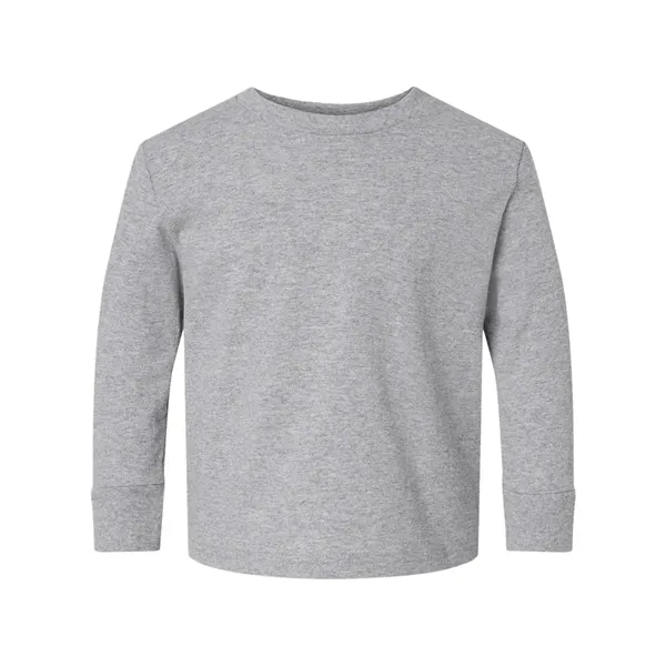 Long sleeve cotton jersey tee for toddlers with rib crew neck... from ASI 84358 S&S Activewear
