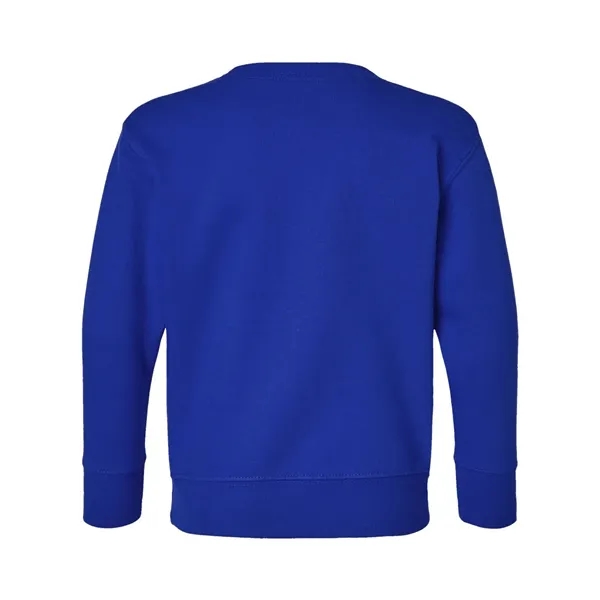 Toddler fleece sweatshirt made of cotton/polyester with coverstitched details.... from ASI 84358 S&S Activewear