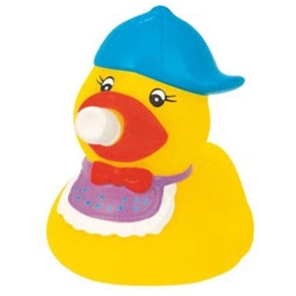 Mini Rubber Baby Duck with bottle.... from ASI 57705 Goodview Industries Co Inc